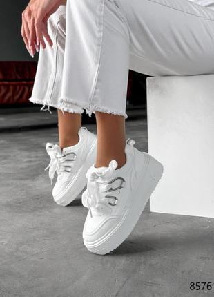 Жіночі білі кеди на високій підошві, жіночі кеди на платформі 38,39, 40. 41 рр3 фото