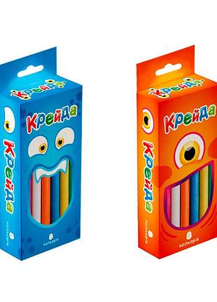 Крейда маленька кругла - 8 штук strateg різнокольорова (50105)