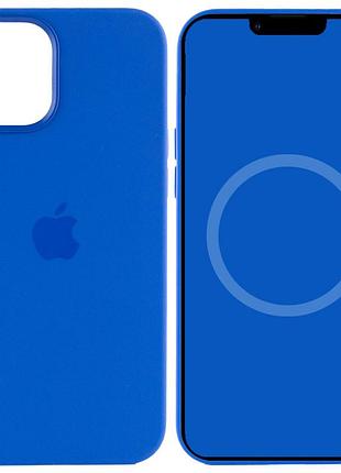 Чехол для apple iphone 12 pro max (6.7"") - silicone case (aaa) full with magsafe and animation (синий / capri
