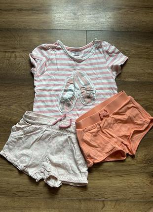 Набір одягу 92, літний одяг 92, шорти 92, футболка 92, одяг на рочок