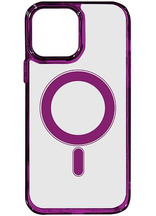 Чехол tpu iris with magsafe для iphone 13 pro max (6.7"), бордовый