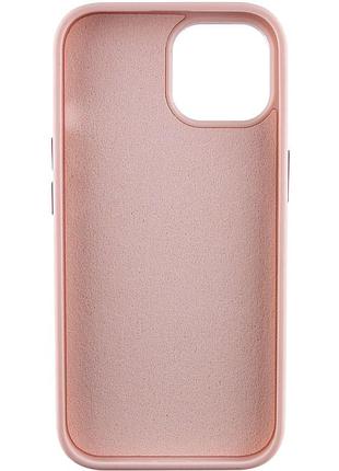 Чохол tpu+glass sapphire midnight open camera with magsafe для apple iphone 15 plus (6.7"), рожевий / pink sand 4