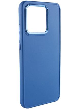 Tpu чехол bonbon metal style для xiaomi redmi 10c, синий / denim blue