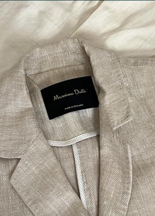 Піджак massimo dutti, жакет, блейзер льон, лляний4 фото
