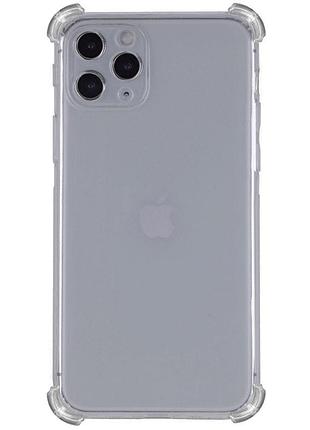 Tpu чехол getman ease logo усиленные углы full camera для apple iphone 12 pro max (6.7"), серый (прозрачный)