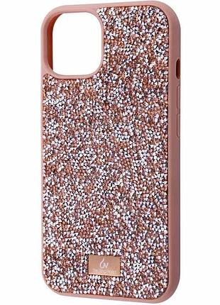 Tpu чехол bling world rock diamond для apple iphone 14 (6.1"), розовый