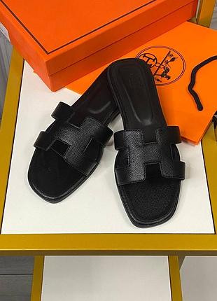 Брендовые женские шлепанцы в стиле hermes oran