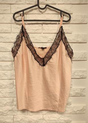 Ann summers р. l топ блуза в бельевом стиле с кружками пудровый / розовый женский