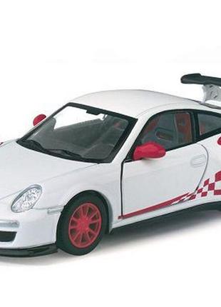 Колекційна іграшкова машинка porsche 911 gts rs kt5352w інерційна  (білий)