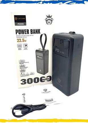 Потужний повербанк power bank lenyes 30000mah 22.5w для роутера