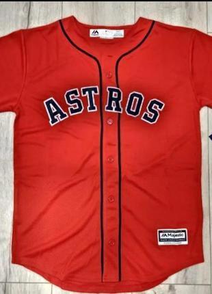 Бейсбольная джерси mlb houston astros majestic , официальный продукт , сша