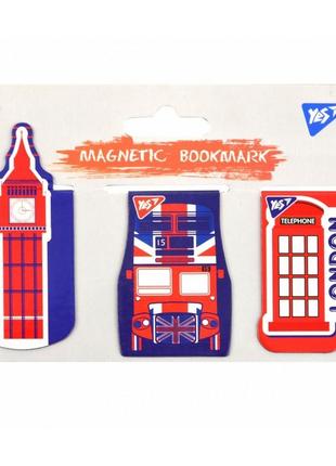 Закладки для книг yes london магнитные высечка 3 шт (707004)