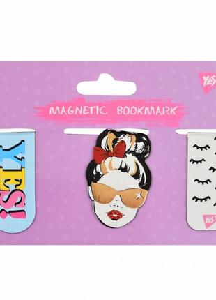 Закладки магнітні yes"fashion", фольга, 3шт