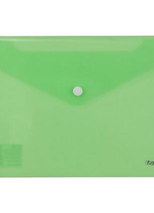 Папка на кнопці axent а5 прозора зелена 1522-25-a