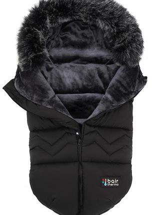 Зимовий конверт bair alaska thermo чорний3 фото