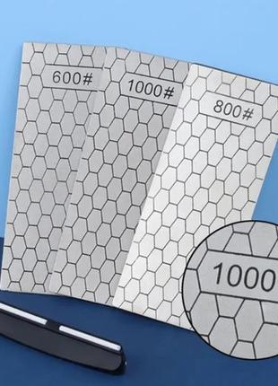 Точильное полотно с алмазным покрытием для заточки ножей #1000 800 600 грит