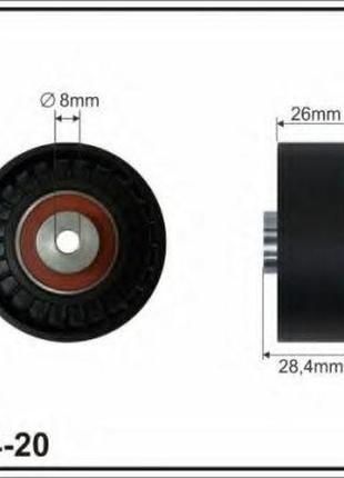 Ролик натягувача ременя струмкового ford mondeo iii/iv 1,8/2,0 2000-2015; s-max 2,0/2,3 2006-2014