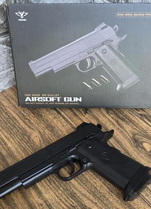 Дитячий металевий пістолет colt для 6мм куль vigor airsoft gun || kilometr+