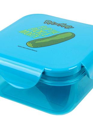 Ланчбокс kite rick&morty 370 мл блакитний (rm22-179)