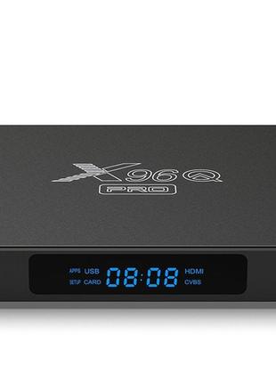 Тб-приставка allwinner x96q pro h313, 2 gb ram, 16 gb rom, чорна