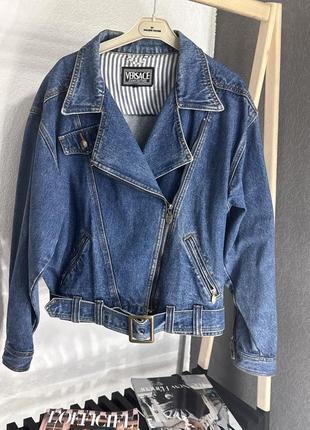 Вінтажна джинсова куртка versace оригінал 1992-1996 рік1 фото