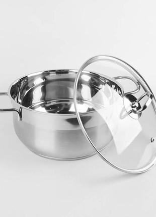 Кастрюля 10.0 л из нержавеющей стали maestro mr-3508-30 индукционная кастрюля из...