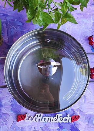 Кастрюля 10.0 л из нержавеющей стали maestro mr-3508-30 индукционная кастрюля из...