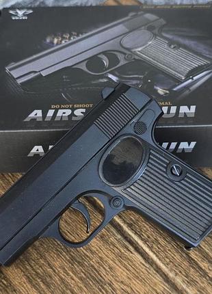Дитячий металевий пістолет браунінг vigor для пластикових куль airsoft gun || kilometr+