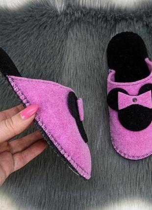 Тапочки детские паркетные для девочки розовые klerotex 5465