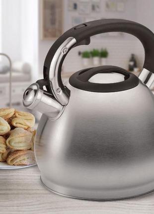 Чайник со свистком 4.3 л из нержавеющей стали maestro mr-1319 чайник для индукционной...