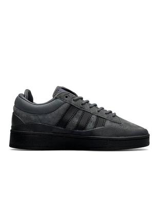 Adidas originals campus x bad bunny dark gray2 фото