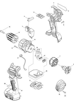 Шурупокрут-дриль акумуляторний makita ddf484rte (54 нм, 1.5-13 мм, bl, lxt)7 фото