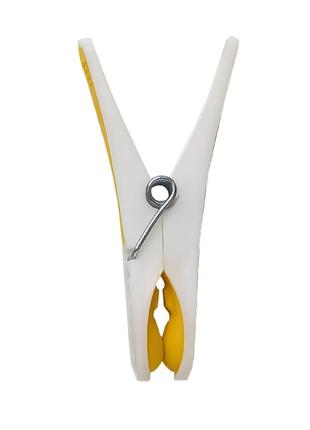 Прищіпки для білизни пластмасові господарські прогумовані різнобарвні 12 шт./набір