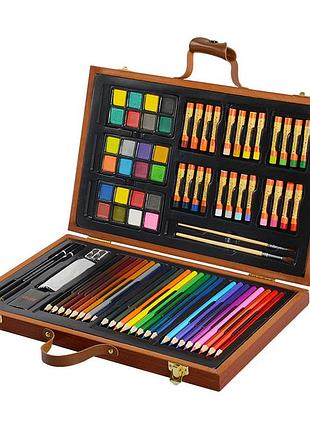 Набір для творчості worison deluxe у дерев`яній коробці 80 предметів
