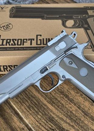 Дитячий металевий пістолет colt 1911 vigor для 6 мм куль airsoft gun || kilometr+