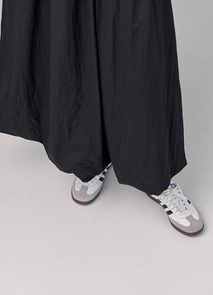 Длинная юбка а-силуэта с резинкой на талии - черный цвет, m (есть размеры)4 фото