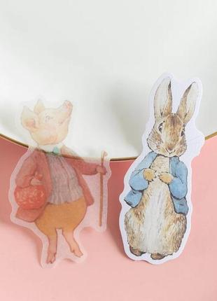 Стикеры зайцы, пасха, пасхальные наклейки