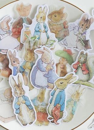 Стикеры зайцы, пасха, пасхальные наклейки