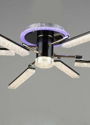 Люстра світлодіодна акрилова  b yh0810/6 gd+bk 76w