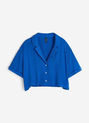 Короткая рубашка из гофрированного плетения h&m3 фото