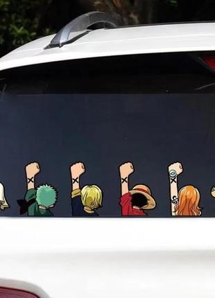 Наклейка в машину ван писone piece abc