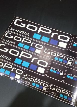 Чорні набори наклейки скутер авто автомобіль gopro go pro гоу про гоупро гопро відеокамеру