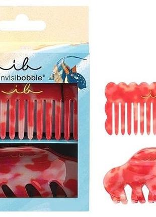 Подарунковий набір (заколка та гребінець) invisibobble set au soleil beachcomber