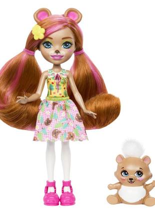 Кукла mattel медвежонок билокси enchantimals htp81
