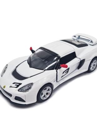 Инерционная машинка lotus кт5361w металл, масштаб 1:32 белый топ