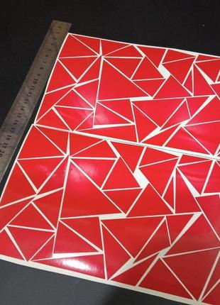 Камуфляж декоративные треугольники на мопед скутер спонсорские наклейки мотоцикл бак пластик красные красный