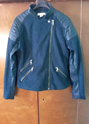 Курточка замшевая с кожаными вставками