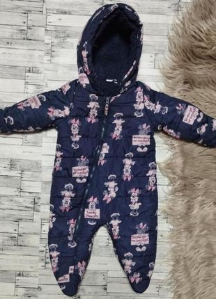 Зимовий комбінезон на дівчинку 6-12 міс. /комбінезон з міки маусом