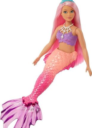 Лялька барбі пампушка русалка дрімтопія barbie dreamtopia mermaid hgr09 mattel пишне тіло curvy pink