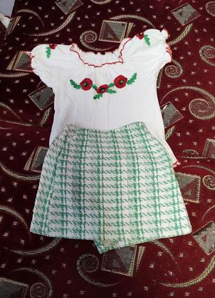 Вишиванка та юбка/шорти на дівчинку